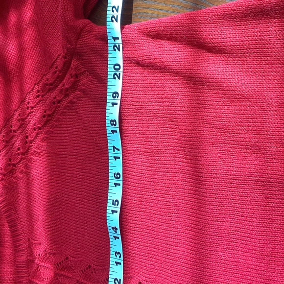Candies Red Acrylic tunic style sweater - Picture 12 of 13